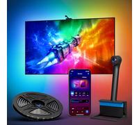 Ailofy Rétroéclairage LED Smart TV avec appareil photo, bande lumineuse LED de 5 m synchronisée à l'écran et à la musique, lumières à changement de couleur pour TV, fonctionne avec Alexa et Google