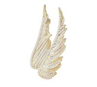AILONMEI Broche élégante en forme de fleur avec perles - Bijoux fantaisie pour femme - Cadeau de Noël tendance, Medium, Cuivre, Pas de gemme