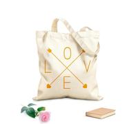 AILOONG Amour Mots Flèches Cœurs Romantique Cabane en toile écrue tissu épais de 340g/m² Utilise comme sac à outils