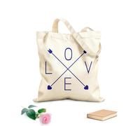 AILOONG Amour Mots Flèches Cœurs Romantique Cabane en toile écrue tissu épais de 340g/m² Utilise comme sac à outils