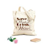 AILOONG Bar Restaurant Verre à eau Citation Accueil Cabane en toile écrue tissu épais de 340g/m² Utilise comme sac à outils