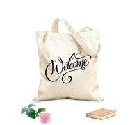 AILOONG Bienvenue chez vous ! Cabane en toile écrue tissu épais de 12 oz Utilise comme sac à outils 35x40cm Grand