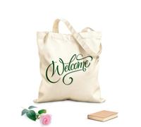 AILOONG Bienvenue chez vous ! Cabane en toile écrue tissu épais de 340g/m² Utilise comme sac à outils