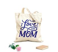 AILOONG Bonne fête des mères ! Typographie, calligraphie, calligraphie arabe, amour maman, meilleure maman Sac en toile à fond renforcé tissu épais de 340g/m² Utilise comme sac cadeau