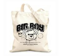 AILOONG Cabane à bandoulière en sangle Création d'un slogan typographique pour homme avec une peluche ours dans le style graffiti street art. tissu épais de 12 oz Sac à dessin 25x30cm Petit