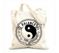 AILOONG Cabane à bandoulière en sangle équilibre rester tokyo japon yin yang dragon tissu épais de 12 oz Sac à dessin 31x36cm Moyen