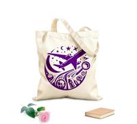 AILOONG Cabane à bandoulière en sangle Faites le tour du monde à bord d'un avion qui plane dans le ciel nocturne. tissu épais de 340g/m² Sac à dessin