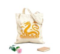 AILOONG Cabane à bandoulière en sangle icône de dragon chinois avec un tissu épais de 340g/m² Sac à dessin