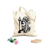 AILOONG Cabane à bandoulière en sangle image du dieu grec Arès tissu épais de 12 oz Sac à dessin 31x36cm Moyen