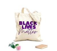 AILOONG Cabane à bandoulière en sangle La vie compte, antiracisme, motivation, typographie tissu épais de 340g/m² Sac à dessin