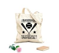 AILOONG Cabane à bandoulière en sangle Le baseball est à 90% mental, l'autre moitié est physique. tissu épais de 12 oz Sac à dessin 35x40cm Grand