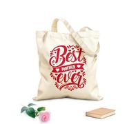 AILOONG Cabane à bandoulière en sangle Meilleure mère du monde, typographie, design créatif tissu épais de 340g/m² Sac à dessin