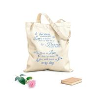 AILOONG Cabane à bandoulière en sangle Parce que quelqu'un que nous aimons est au ciel, il y a un peu de paradis dans notre maison. tissu épais de 340g/m² Sac à dessin