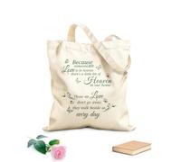 AILOONG Cabane à bandoulière en sangle Parce que quelqu'un que nous aimons est au ciel, il y a un peu de paradis dans notre maison. tissu épais de 340g/m² Sac à dessin