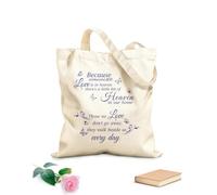 AILOONG Cabane à bandoulière en sangle Parce que quelqu'un que nous aimons est au ciel, il y a un peu de paradis dans notre maison. tissu épais de 340g/m² Sac à dessin