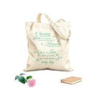 AILOONG Cabane à bandoulière en sangle Parce que quelqu'un que nous aimons est au ciel, il y a un peu de paradis dans notre maison. tissu épais de 340g/m² Sac à dessin