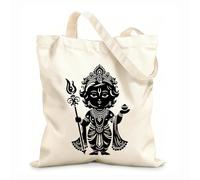 AILOONG Cabane à bandoulière en sangle Silhouette béate du bébé Krishna dans une danse mythique tissu épais de 12 oz Sac à dessin 25x30cm Petit