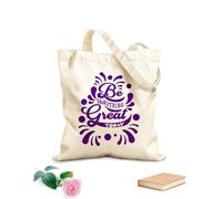 AILOONG Cabane à bandoulière en sangle Soyez quelque chose de grand aujourd'hui, typographie tissu épais de 340g/m² Sac à dessin