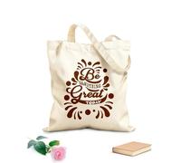 AILOONG Cabane à bandoulière en sangle Soyez quelque chose de grand aujourd'hui, typographie tissu épais de 340g/m² Sac à dessin