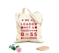 AILOONG Cabane à bandoulière en sangle Soyez un leader, pas un chef (citation typographique moderne) tissu épais de 340g/m² Sac à dessin