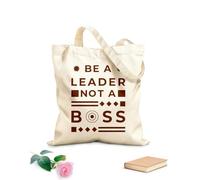 AILOONG Cabane à bandoulière en sangle Soyez un leader, pas un chef (citation typographique moderne) tissu épais de 340g/m² Sac à dessin