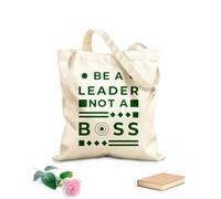 AILOONG Cabane à bandoulière en sangle Soyez un leader, pas un chef (citation typographique moderne) tissu épais de 340g/m² Sac à dessin