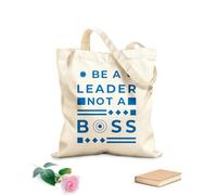 AILOONG Cabane à bandoulière en sangle Soyez un leader, pas un chef (citation typographique moderne) tissu épais de 340g/m² Sac à dessin
