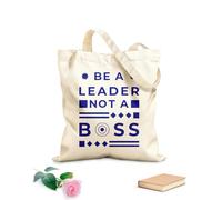 AILOONG Cabane à bandoulière en sangle Soyez un leader, pas un chef (citation typographique moderne) tissu épais de 340g/m² Sac à dessin