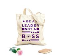 AILOONG Cabane à bandoulière en sangle Soyez un leader, pas un chef (citation typographique moderne) tissu épais de 340g/m² Sac à dessin