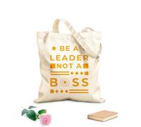AILOONG Cabane à bandoulière en sangle Soyez un leader, pas un chef (citation typographique moderne) tissu épais de 340g/m² Sac à dessin
