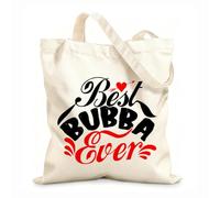 AILOONG Cabane à bandoulière en sangle tissu épais de 12 oz Meilleure citation typographique de Bubba Ever Sac à dessin 25x30cm Petit