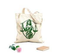 AILOONG Cabane à bandoulière en sangle tissu épais de 340g/m² emblème d'équilibre et de justice, façade de la dame la plus juste, conception de la dame de la justice Sac à dessin