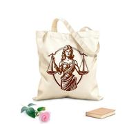 AILOONG Cabane à bandoulière en sangle tissu épais de 340g/m² emblème d'équilibre et de justice, façade de la dame la plus juste, conception de la dame de la justice Sac à dessin