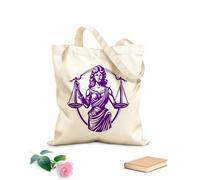 AILOONG Cabane à bandoulière en sangle tissu épais de 340g/m² emblème d'équilibre et de justice, façade de la dame la plus juste, conception de la dame de la justice Sac à dessin