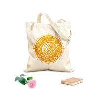 AILOONG Cabane à bandoulière en sangle tissu épais de 340g/m² Mandala céleste représentant des planètes, des étoiles et un motif géométrique artistique et astrologique Sac à dessin