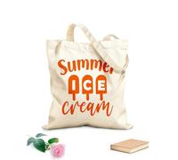 AILOONG Cabane à bandoulière en sangle tissu épais de 340g/m² Meilleure citation d'été, design typographique découpé Sac à dessin