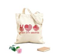 AILOONG Cabane à bandoulière en sangle Typographie audacieuse du 4 juillet avec une citation sur la fête de l'indépendance des États-Unis et un design patriotique tissu épais de 340g/m² Sac à dessin