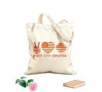 AILOONG Cabane à bandoulière en sangle Typographie audacieuse du 4 juillet avec une citation sur la fête de l'indépendance des États-Unis et un design patriotique tissu épais de 340g/m² Sac à dessin