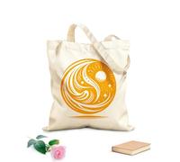 AILOONG Cabane à bandoulière en sangle Un univers en rotation inspiré du Yin et du Yang, avec des soleils, des étoiles et des éléments fluides présentés de manière saisissante. tissu épais de 340g/m²