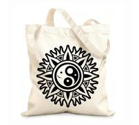 AILOONG Cabane à bandoulière en sangle une icône de style solide représentant le symbole de l'harmonie tissu épais de 12 oz Sac à dessin 35x40cm Grand