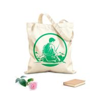 AILOONG Cabane à bandoulière en sangle Une image forte et symbolique d'un guerrier solitaire en méditation, une épée à la main, avec une montagne en arrière-plan. tissu épais de 340g/m² Sac à dessin