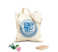 AILOONG Cabane à bandoulière en sangle une puissante représentation stylisée d'un éléphant dans une scène historique ou cérémonielle tissu épais de 340g/m² Sac à dessin