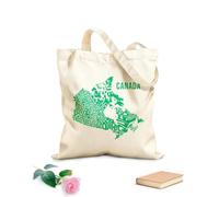 AILOONG Cabane à poignée plate art typographique de la carte du Canada, lettrage de la carte du Canada tissu épais de 340g/m² Remplace le cartable