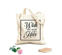 AILOONG Cabane à poignée plate Citations commémoratives de Noël : J’aurais aimé que tu sois là tissu épais de 12 oz Remplace le cartable 35x40cm Grand