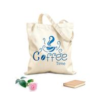 AILOONG Cabane à poignée plate Citations sur l'heure du café, typographie en style simple tissu épais de 340g/m² Remplace le cartable