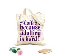 AILOONG Cabane à poignée plate du café parce que devenir adulte, c'est difficile tissu épais de 340g/m² Remplace le cartable