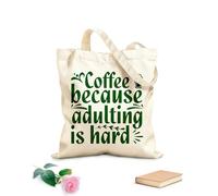 AILOONG Cabane à poignée plate du café parce que devenir adulte, c'est difficile tissu épais de 340g/m² Remplace le cartable