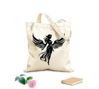 AILOONG Cabane à poignée plate harmonie céleste, logo angélique, présence sereine, symbole d'ange ailé tissu épais de 12 oz Remplace le cartable 25x30cm Petit