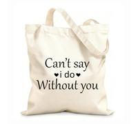 AILOONG Cabane à poignée plate Je ne peux pas dire oui sans toi tissu épais de 12 oz Remplace le cartable 31x36cm Moyen