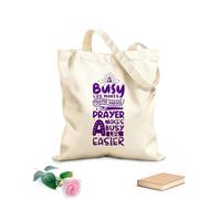 AILOONG Cabane à poignée plate La vie trépidante rend la prière plus difficile, mais la prière facilite la vie trépidante. (Citations islamiques) tissu épais de 340g/m² Remplace le cartable